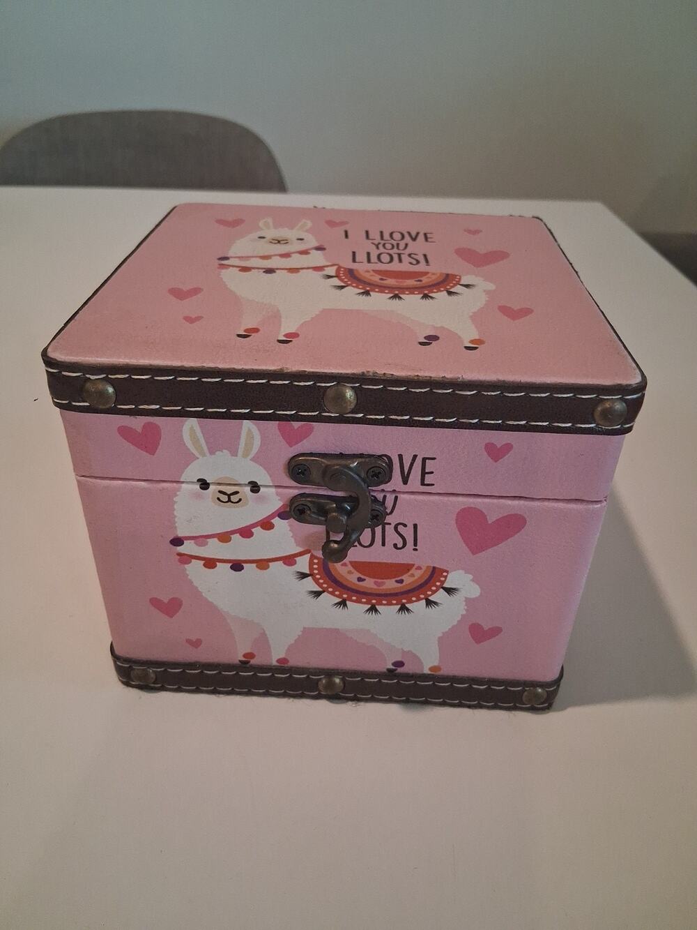 Pink Llama Kids Musical Jewelry Trinket Box "I Llove You Llots" Storage Case...